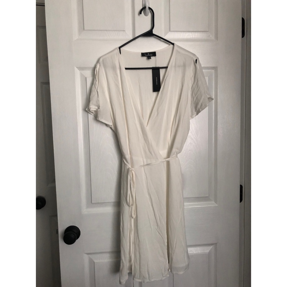 Lulu’s Harbor Point White Wrap Dress